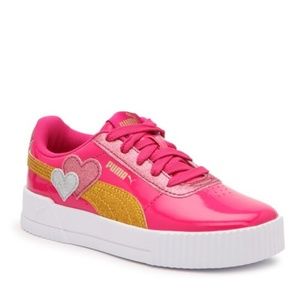 Brand New! Puma Carina Glitz Hearts Girls Sneakers